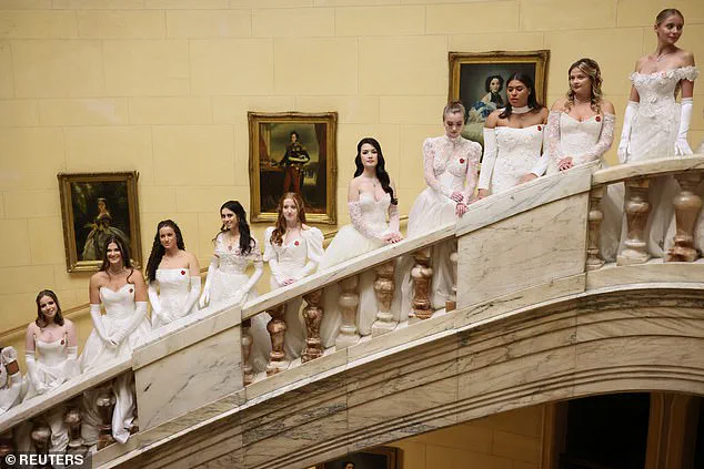 Debutantes Shine at Queen Charlotte's Ball in London: Elegant White Gowns, Diamond Jewelry, and Young Escorts