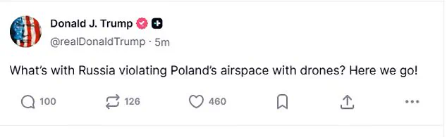 Trump's 'Here We Go!' Message as Drone Incursions into Poland Raise Escalation Fears