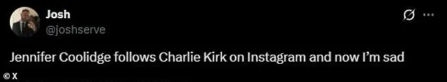 Breaking: Jennifer Coolidge Faces Backlash Over Ties to Deceased Conservative Activist Charlie Kirk Following Emmy Appearance