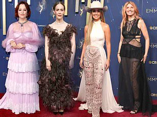 Unexpected Tension on the Emmy Red Carpet as Walton Goggins and Wife Arrive Amid Glamour