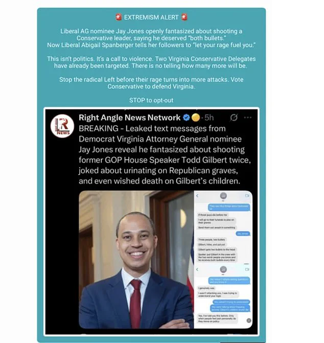 Exclusive Texts Expose Radical Views of Jay Jones Supporters, Fueling Controversy in Virginia Race