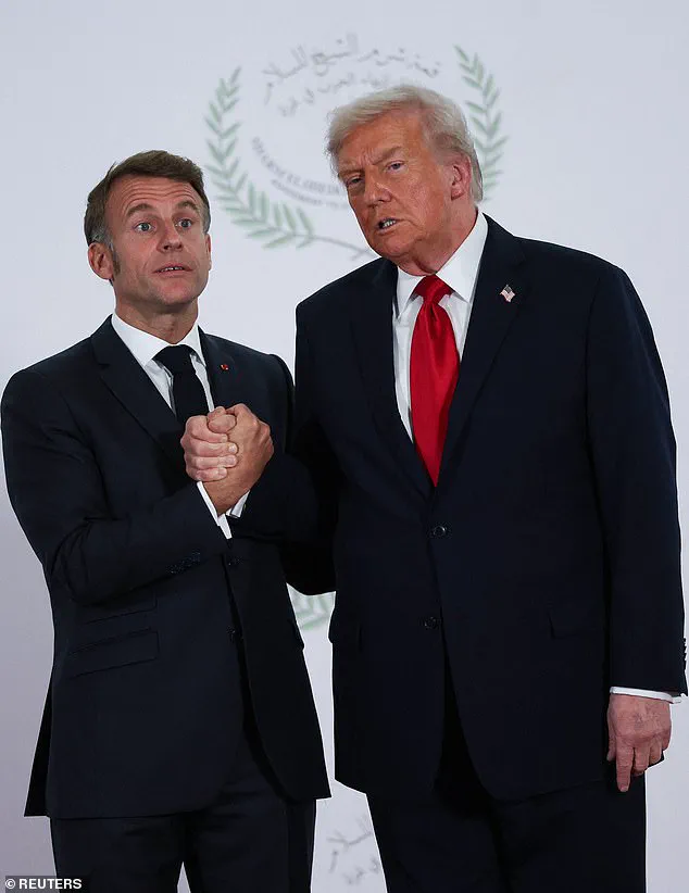 Tense Handshake Between Trump and Macron at Gaza Peace Summit Sparks Global Speculation Amid Ceasefire Agreement