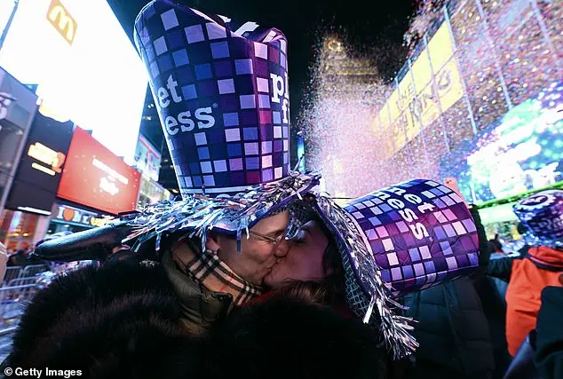 New Year's Eve Celebration in Times Square Features Iconic Ball Drop and Confetti Display