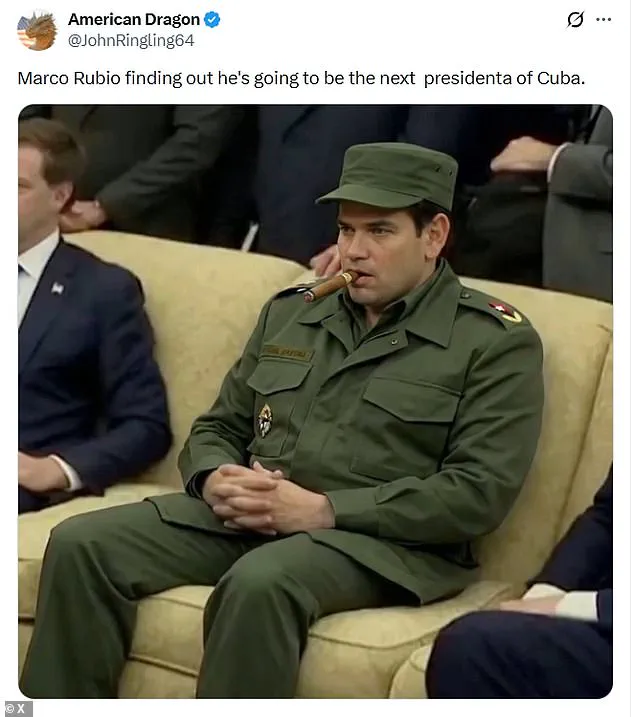 Reelected Trump's Social Media Endorsement of Marco Rubio for Cuba Presidency Sparks Speculation and Humor