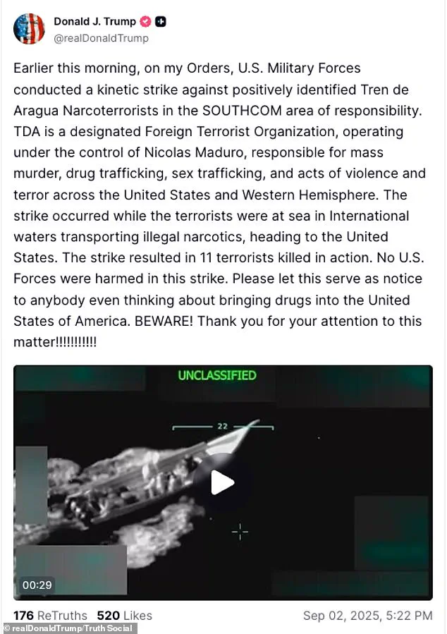 U.S. Strike Using Civilian-Disguised Aircraft Sparks Legal Debate and Public Concern Over Government Actions