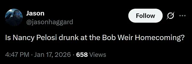 Nancy Pelosi's Controversial Speech at Bob Weir's Memorial Goes Viral on Social Media