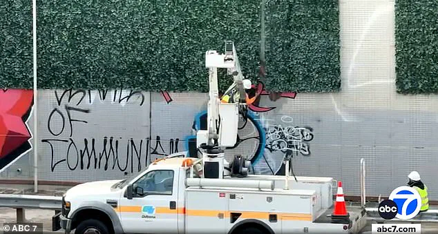 Irony of the Artificial Ivy Wall: California's Anti-Graffiti Initiative Defaced Within Hours of Installation
