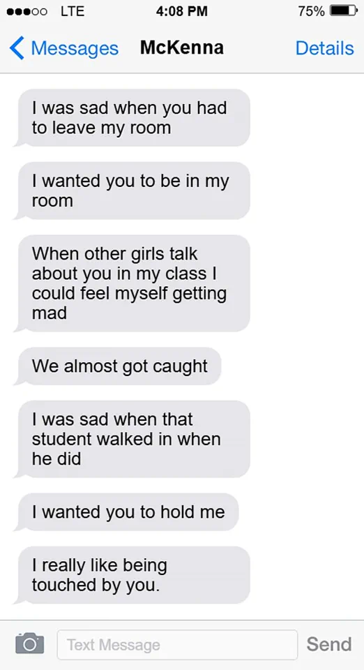Teacher's Inappropriate Relationship with Student Exposed: Texts Reveal Shocking Details