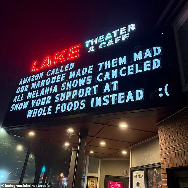 Controversial Marquee Signs Lead to Portland Theater's Ban from Screening Melania Trump Documentary
