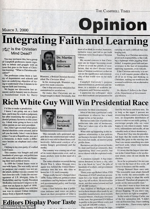 Eric Swalwell's Hidden Past Uncovered: Student Writings Reveal Provocative and Inconsistent Ideologies