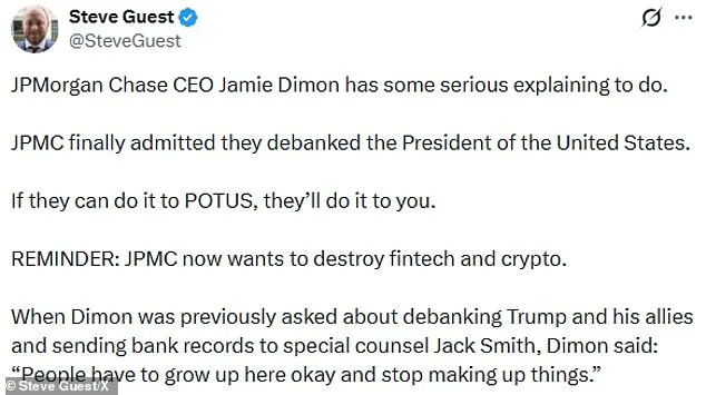 JPMorgan Admits to Closing Trump's Accounts Amid Political Controversy