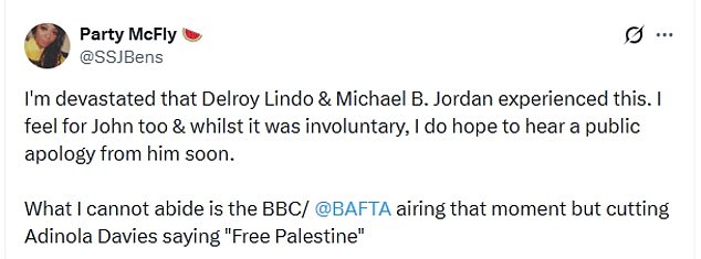 BBC Under Fire as Racial Slur Broadcasted and 'Free Palestine' Call Edited Out During BAFTAs