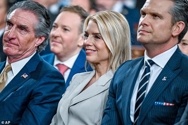 Pam Bondi's Grin as Trump Highlights Economic Turnaround in State of the Union