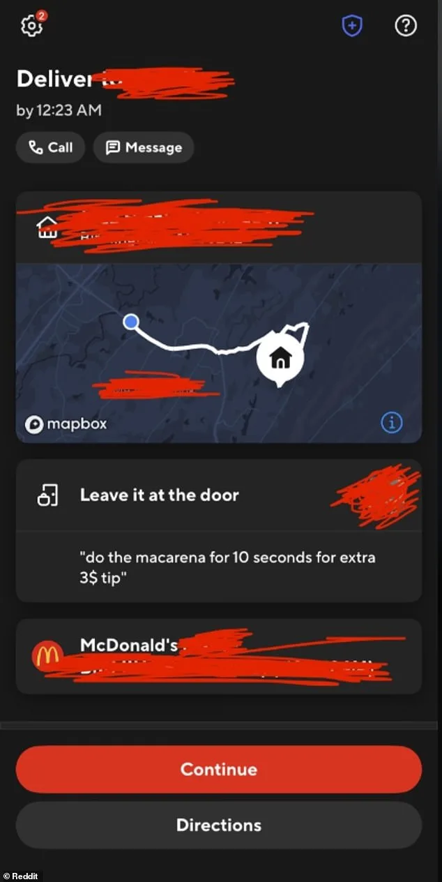 DoorDash Driver's Viral Macarena Tip Request Sparks Debate Over Gig Worker Expectations