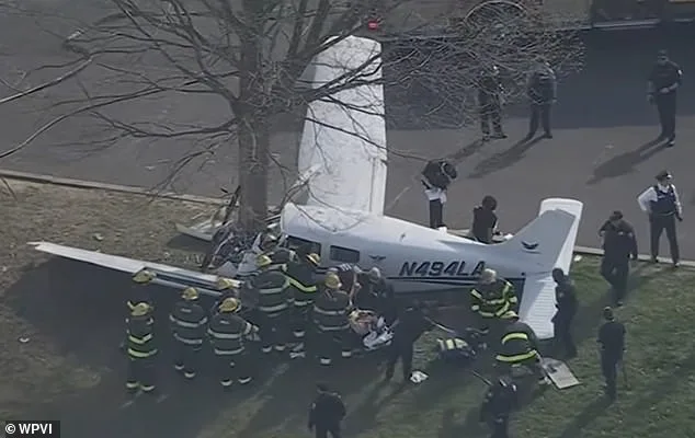 Plane Crashes into Tree in Philadelphia Park After Sudden Engine Failure; Both Occupants Survive with Serious Injuries