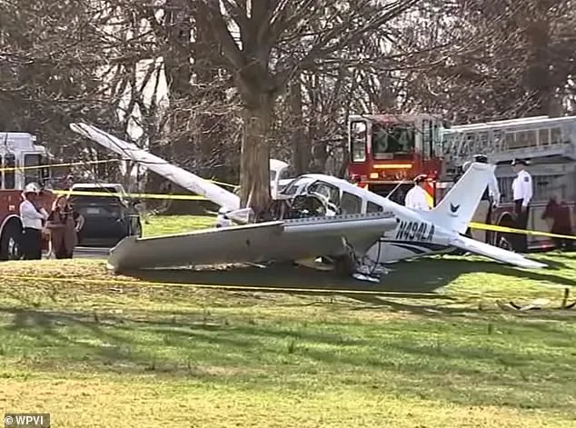 Plane Crashes into Tree in Philadelphia Park After Sudden Engine Failure; Both Occupants Survive with Serious Injuries