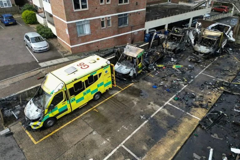 Three Arrested in Antisemitic Arson Attack on Jewish Ambulances in London