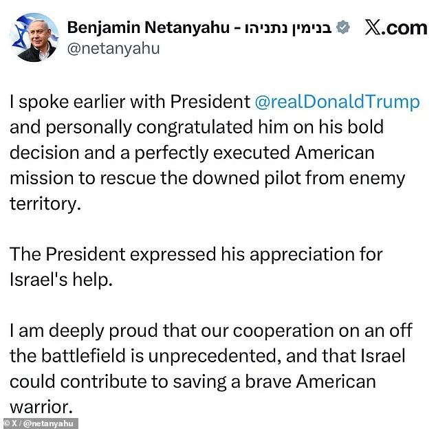 Netanyahu Hails Trump's 'Perfectly Executed Mission' as U.S.-Israel Collaboration Shines Amid Rising Tensions with Iran
