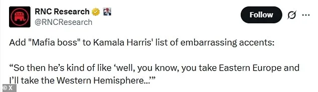 Kamala Harris Mimics Trump's Mob Boss Accent in Foreign Policy Critique