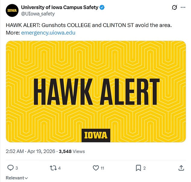 Gunfire erupts at Iowa City party, injuring three students