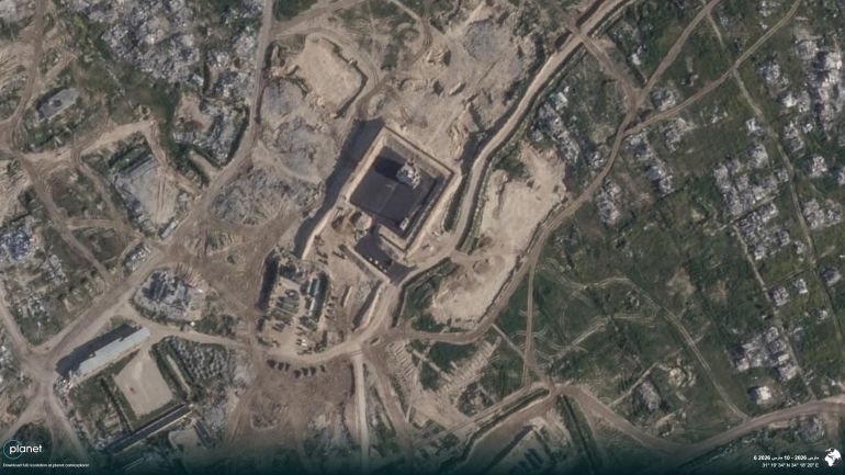 Satellite images reveal Israel building permanent military bases while US reconstruction stalls.