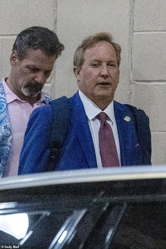 Ken Paxton Celebrates Senate Win in Teal Shirt Amid Scandal
