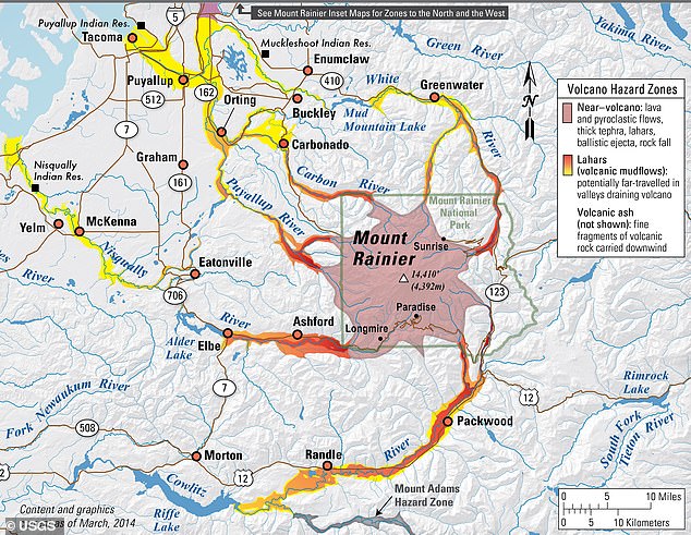 Experts Warn Mount Rainier Lahars Could Hit Three Washington Towns