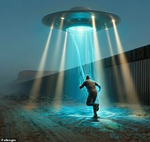 Aliens.gov is a live tracking tool for illegal migrant arrests, not UFOs.