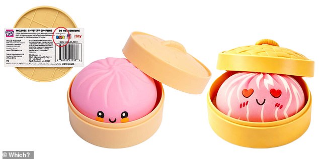 Viral squishy dumplings found to contain dangerous hazardous chemicals.