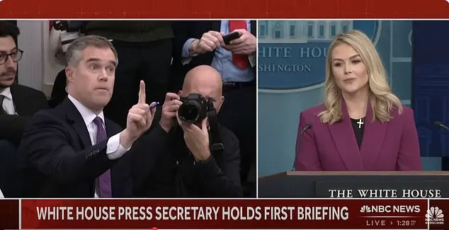 NBC News Chief White House Correspondent Peter Alexander and Trump's New Press Secretary Karoline Leavitt Have Heated Exchange