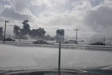 Delta plane bursts into flames upon landing in Canada