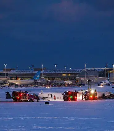 Delta plane bursts into flames upon landing in Toronto
