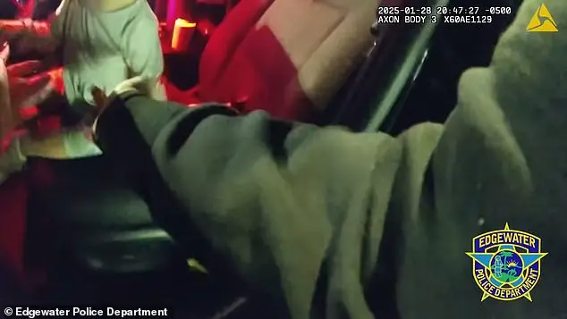 Heated argument between mother and boyfriend over child neglect in police vehicle