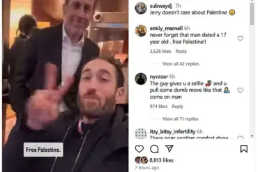 Jerry Seinfeld tells anti-Israeli activist 'I don’t care about Palestine' during awkward encounter