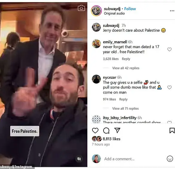 Jerry Seinfeld's Awkward Encounter with a Pro-Palestinian Activist