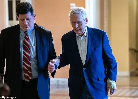 Mitch McConnell Stumbles on Capitol Hill