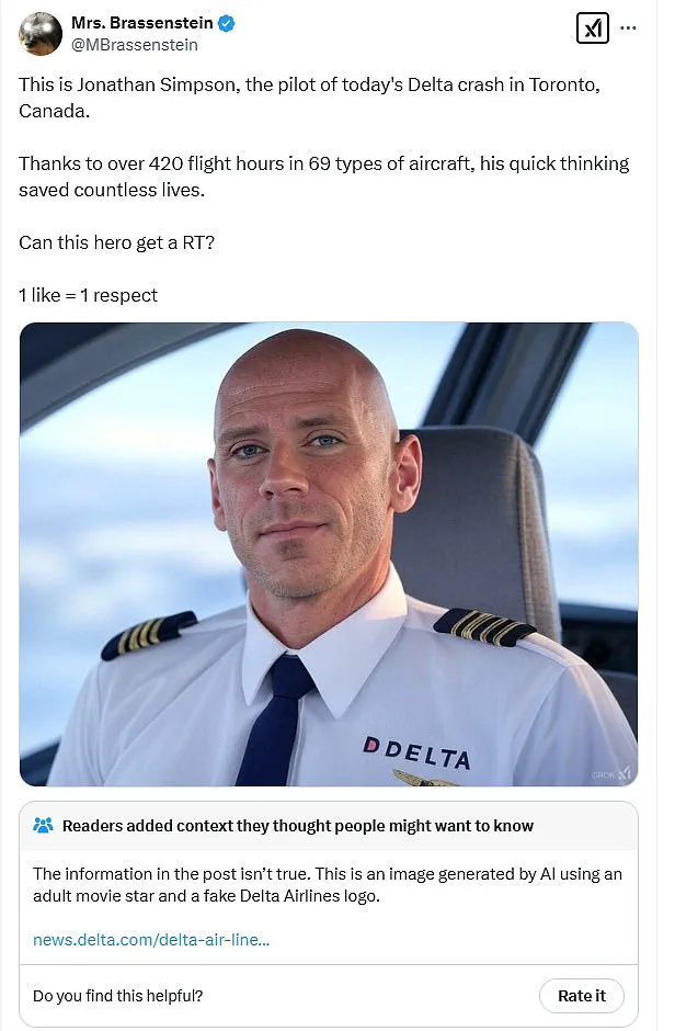 Social media prank identifies porn star as Delta pilot who crash-landed in Toronto