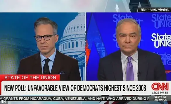 Tim Kaine Stumblingly Defends Democrat Party's Unpopularity