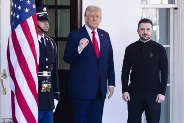 Trump Notices Zelensky's 'Dressed-Up' Outfit at White House Greeting