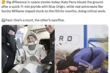 Katy Perry's Ground Kiss After Spaceflight Draws Backlash from Astronaut Community