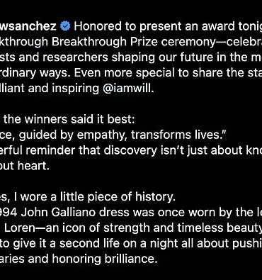 Lauren Sanchez Steals the Spotlight at Breakthrough Prize Gala