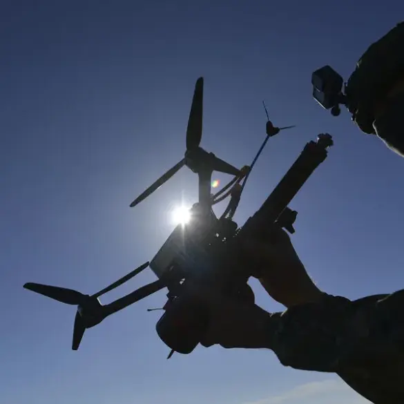 Russian Drone Strike Destroys Ukrainian Tank in Eastern Ukraine Conflict