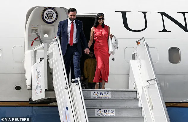 Usha Vance Dazzles in Delhi with $850 Red Gown During VP Trip