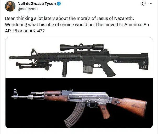 Neil deGrasse Tyson's Social Media Post on Wife's Marksmanship Sparks Controversy