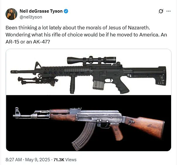 Neil deGrasse Tyson's Social Media Post on Wife's Marksmanship Sparks Controversy
