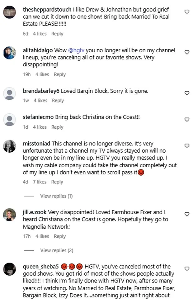 HGTV Faces Social Media Firestorm as Fan Outrage Over Show Cancellations Escalates