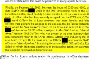 Limited Access Reveals San Antonio Officer's Crass Remarks Leading to Suspension