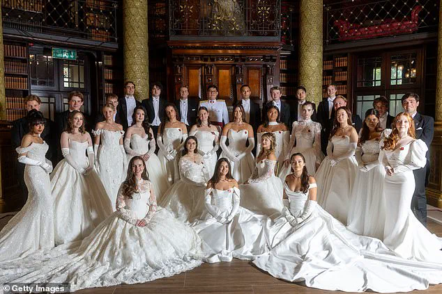 Debutantes Shine at Queen Charlotte's Ball in London: Elegant White Gowns, Diamond Jewelry, and Young Escorts