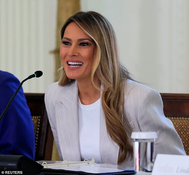 Melania Trump Challenges Traditional Fashion Norms with Oversized Suit at White House AI Education Meeting